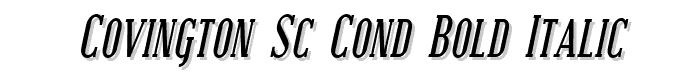 Covington SC Cond Bold Italic font